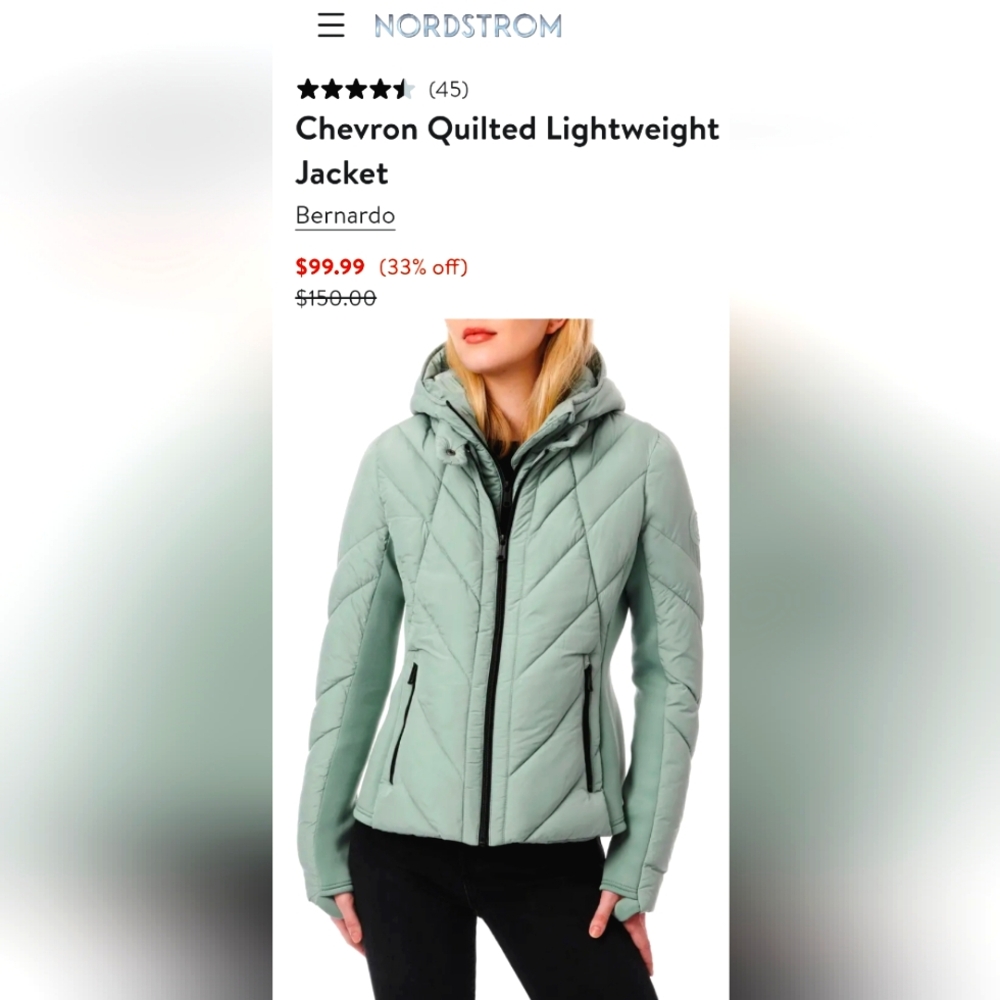 Bernardo XS puffer jacket